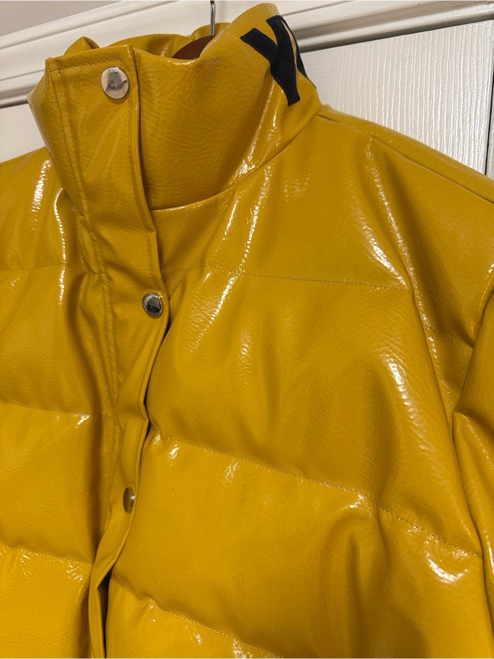 E. Adonis Men's Yellow Puffer Jacket - - Picture 6 of 15